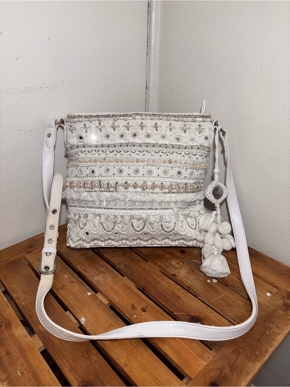 Chicos Seashell Inspired Crossbody Bag